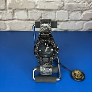 Elegant Black Ice and Silver Women's Watch